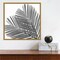 Palm Black and White I by Mia Jensen 16-in. W x 16-in. H. Canvas Wall Art Print Framed in Gold